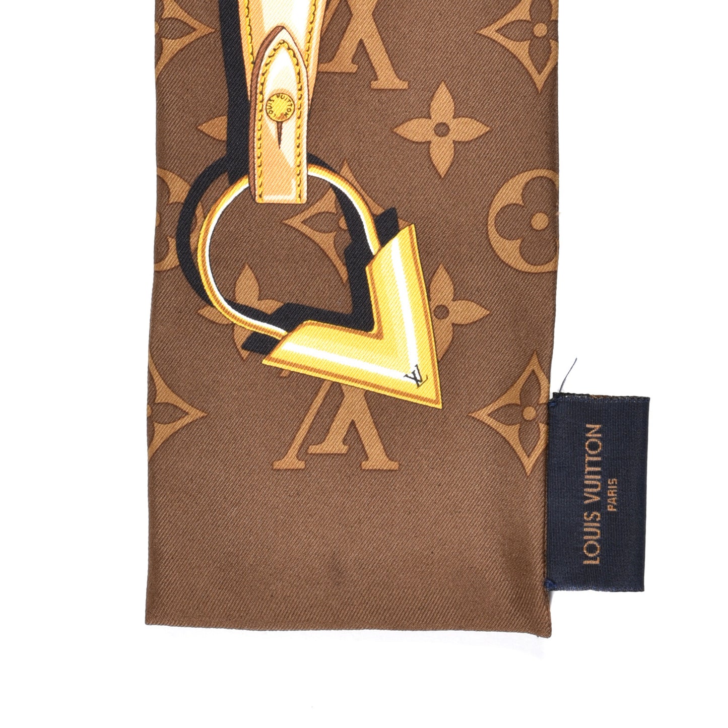 Silk Monogram Confidential Bandeau Brown