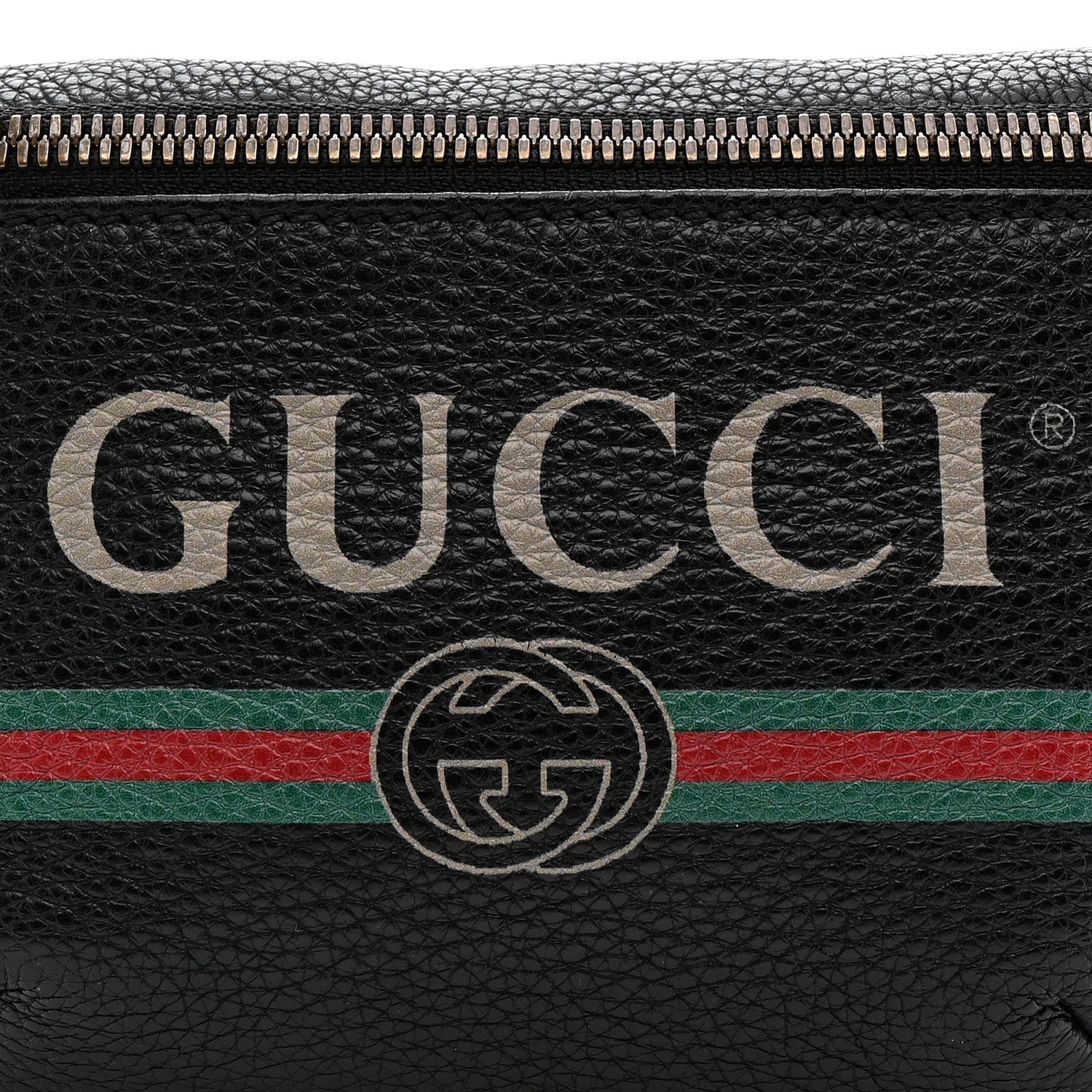 Gucci Grained Calfskin Small Logo Belt Bag Black 9 of 11