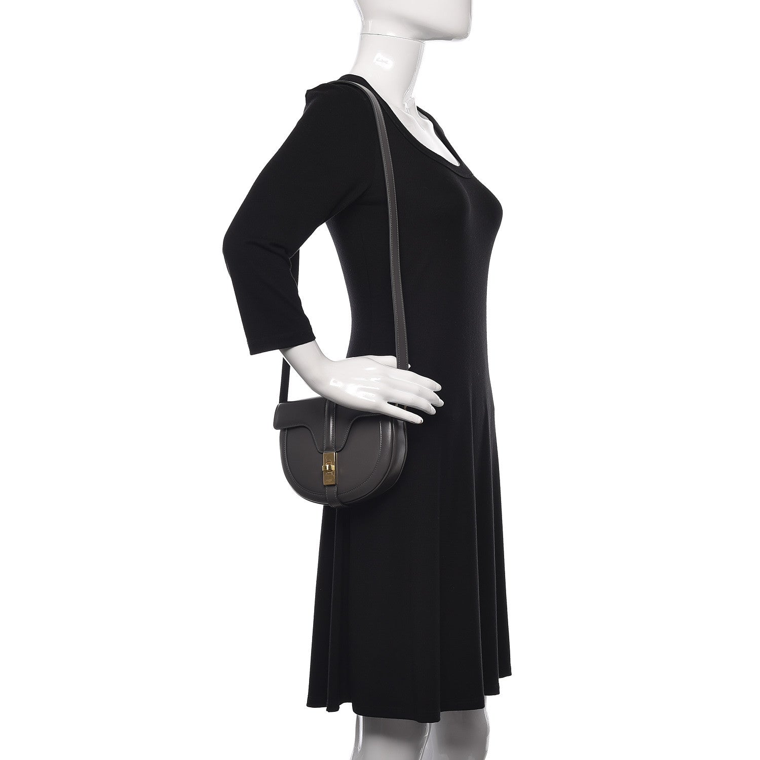 Celine Satinated Calfskin Besace Small 16 Grey 2 of 9