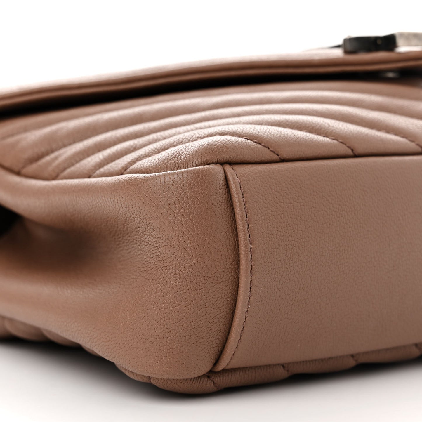 Sheepskin Matelasse Chevron Monogram Medium College Bag Fard