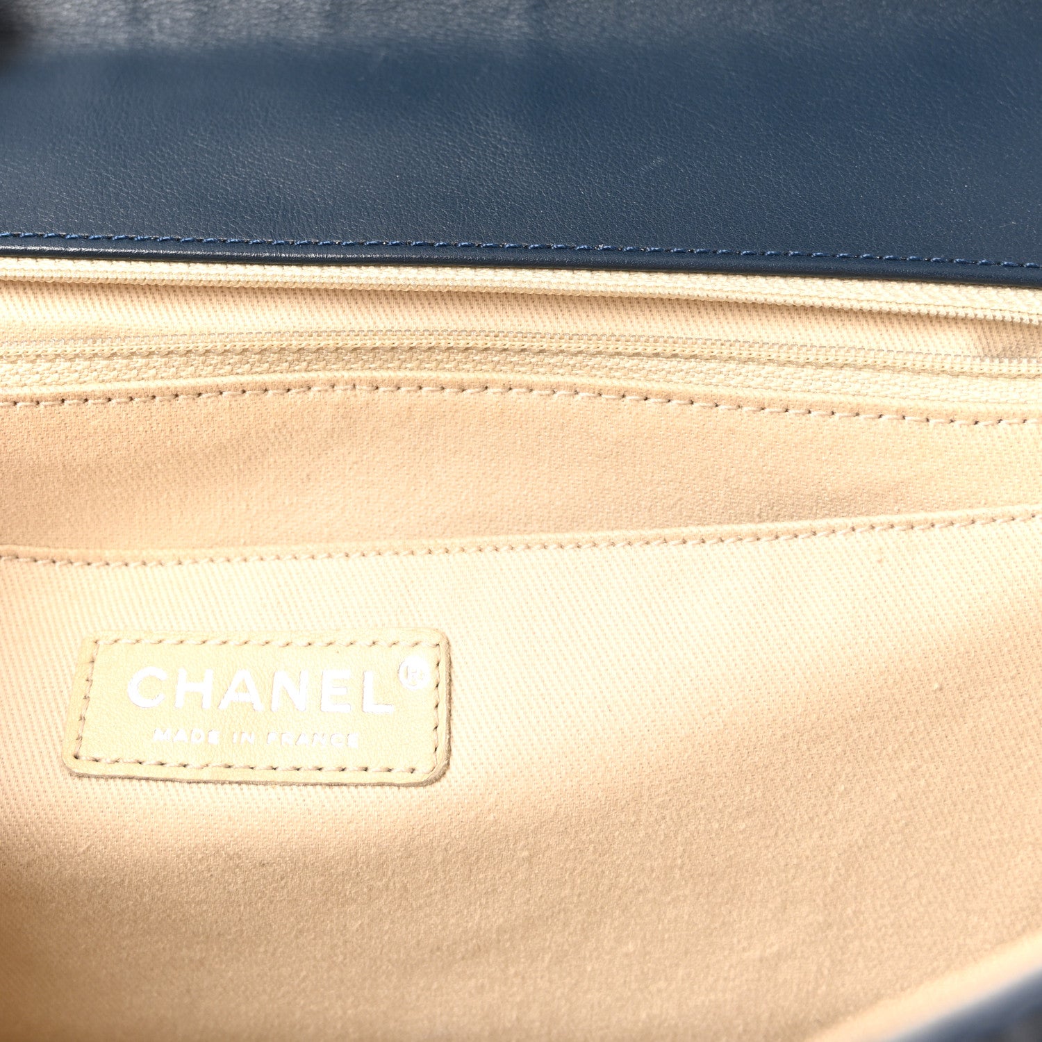 Chanel Calfskin Quilted In the Business Flap Dark Navy Blue 6 of 10