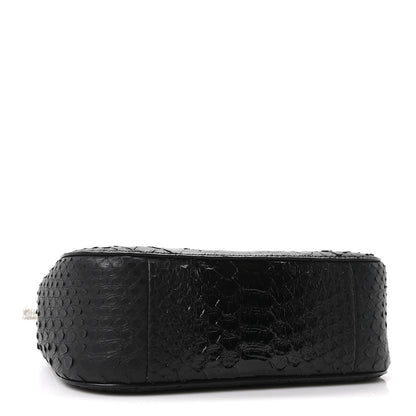 Alexander McQueen Snakeskin Crystal Mini T Bar Top Handle Black 4 of 9