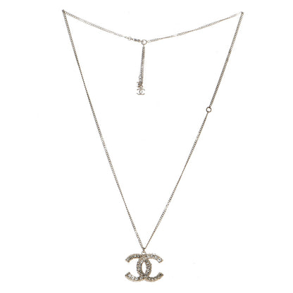 Chanel Baguette Crystal CC Necklace Light Gold 3 of 6