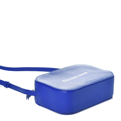 Balenciaga Smooth Calfskin Logo XS Everyday Camera Bag Bleu Prim White 4 of 9