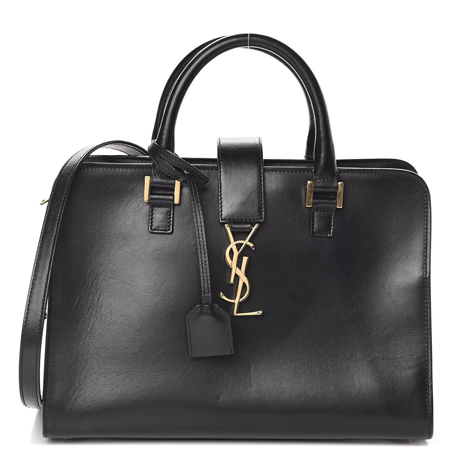 Saint Laurent Smooth Calfskin Small Monogram Cabas Black 1 of 8