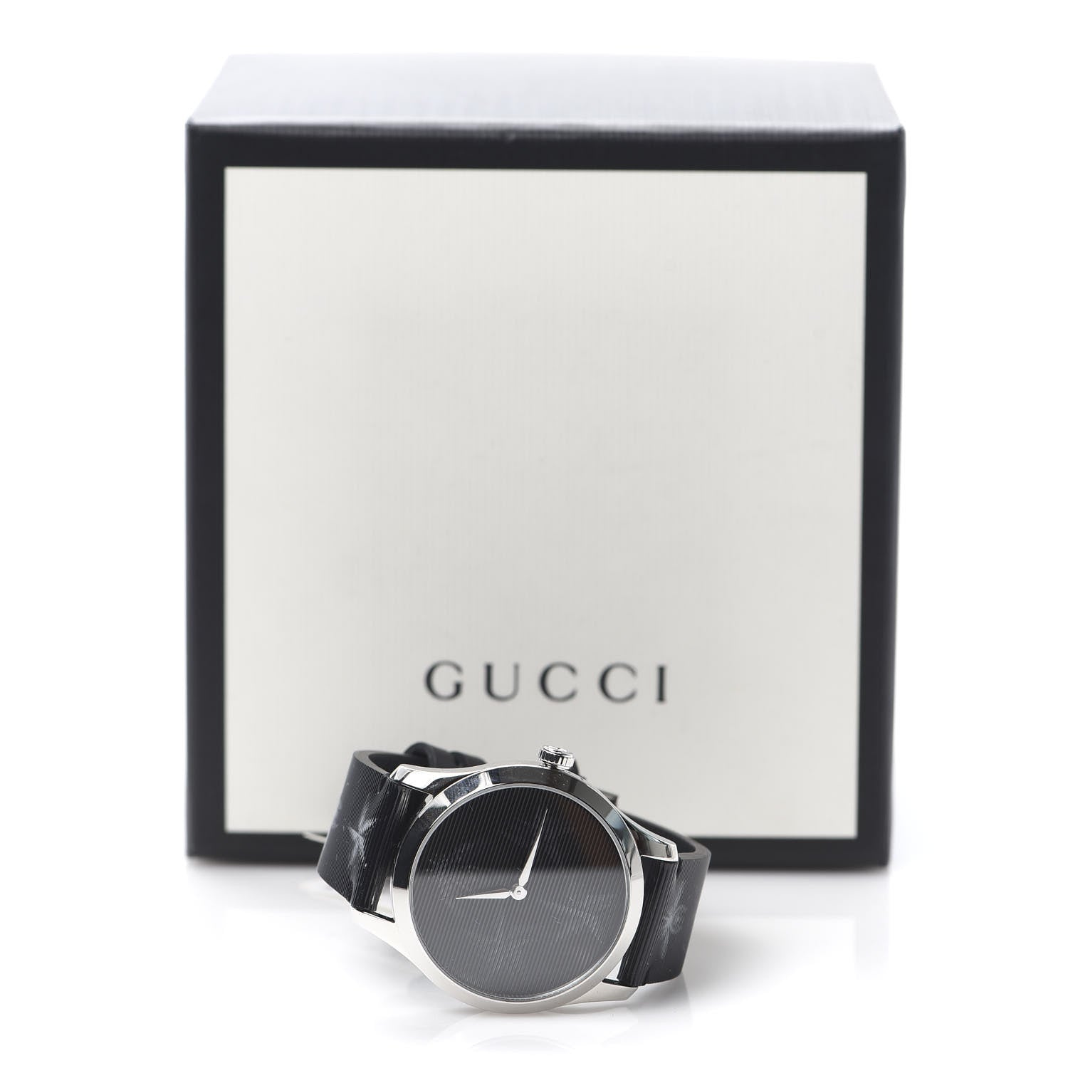 Gucci Stainless Steel Calfskin 38mm G-Timeless Bee Star Hologram Quartz Watch Black 6 of 6