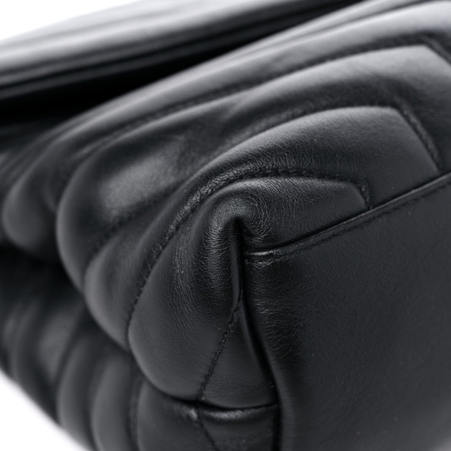 Saint Laurent Calfskin Y Quilted Monogram Medium Loulou Chain Satchel Black 9 of 19