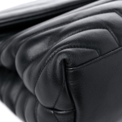 Saint Laurent Calfskin Y Quilted Monogram Medium Loulou Chain Satchel Black 9 of 19