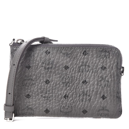 MCM Visetos Crossbody Tech Pouch Grey 1 of 10
