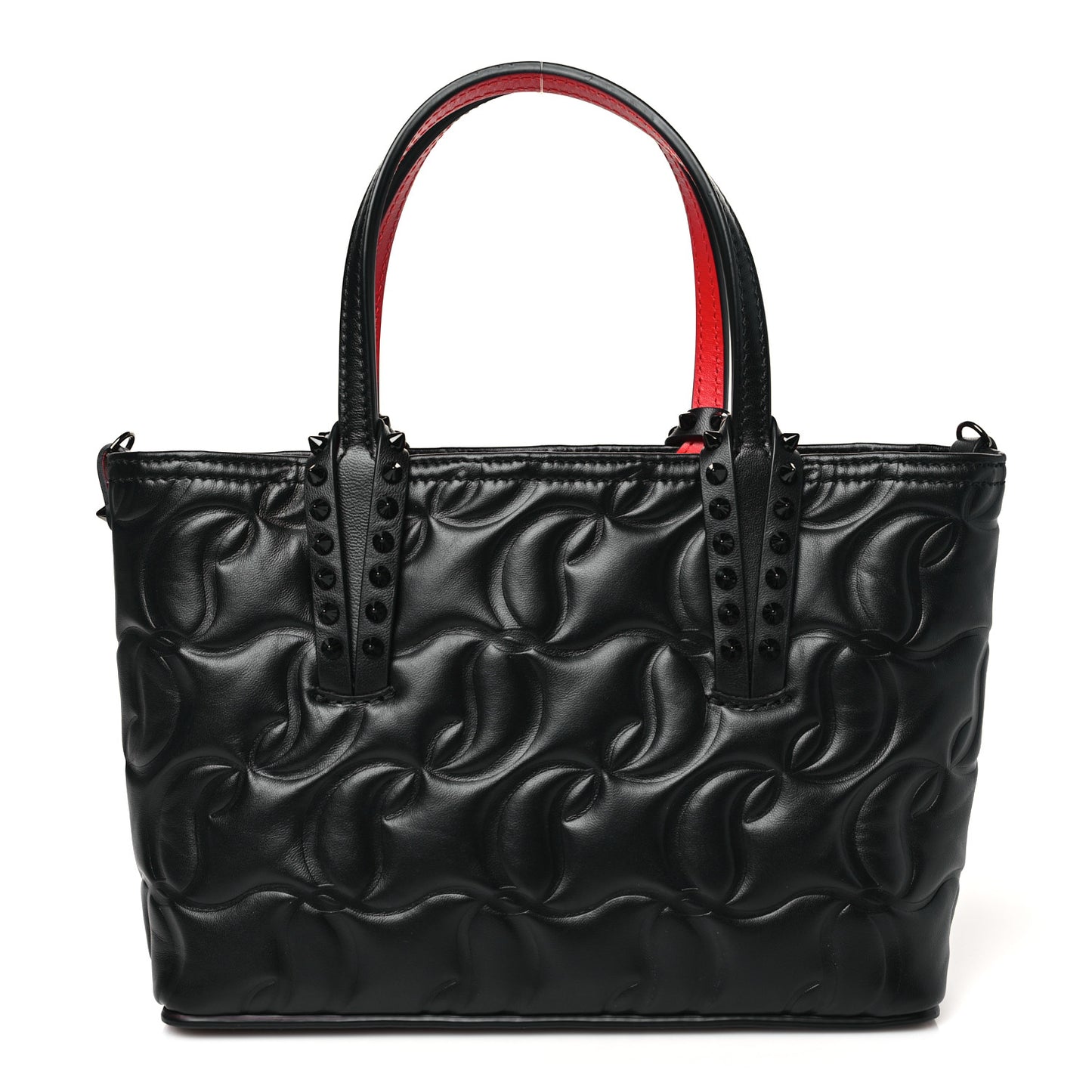 Nappa Embossed Mini East West Cabata Tote Black