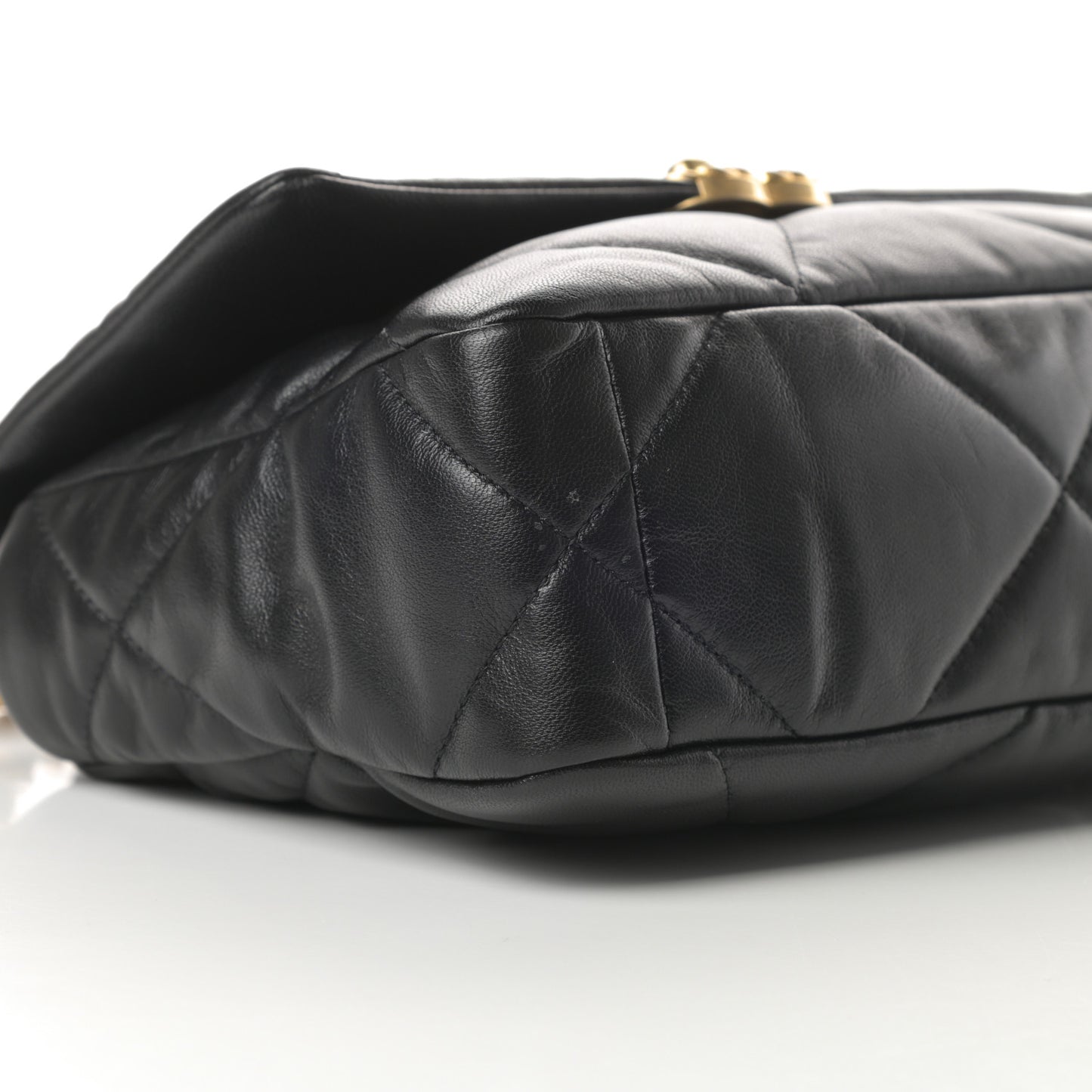 Goatskin Quilted Medium Chanel 19 Flap Black