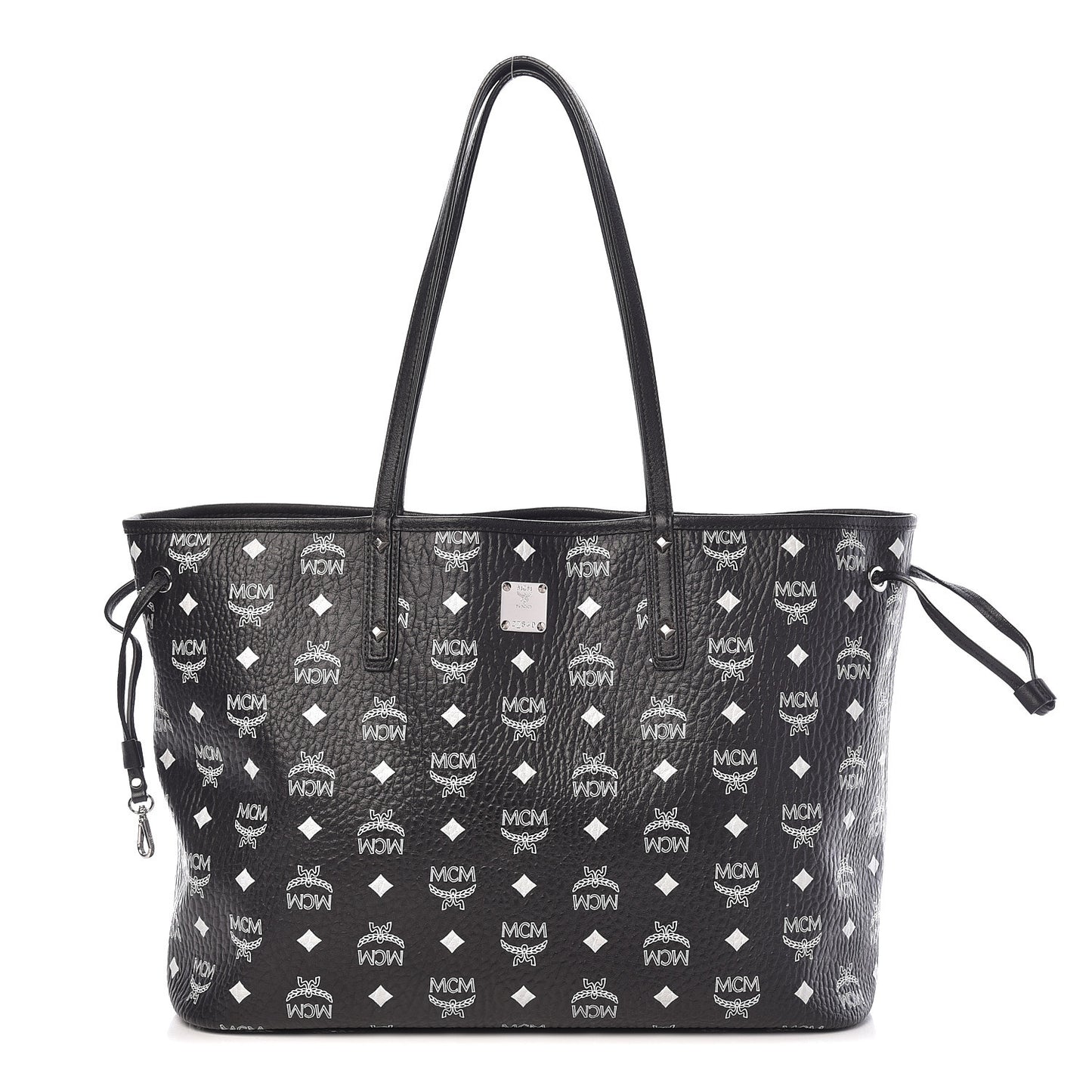 Visetos Medium Reversible Shopper Tote Black