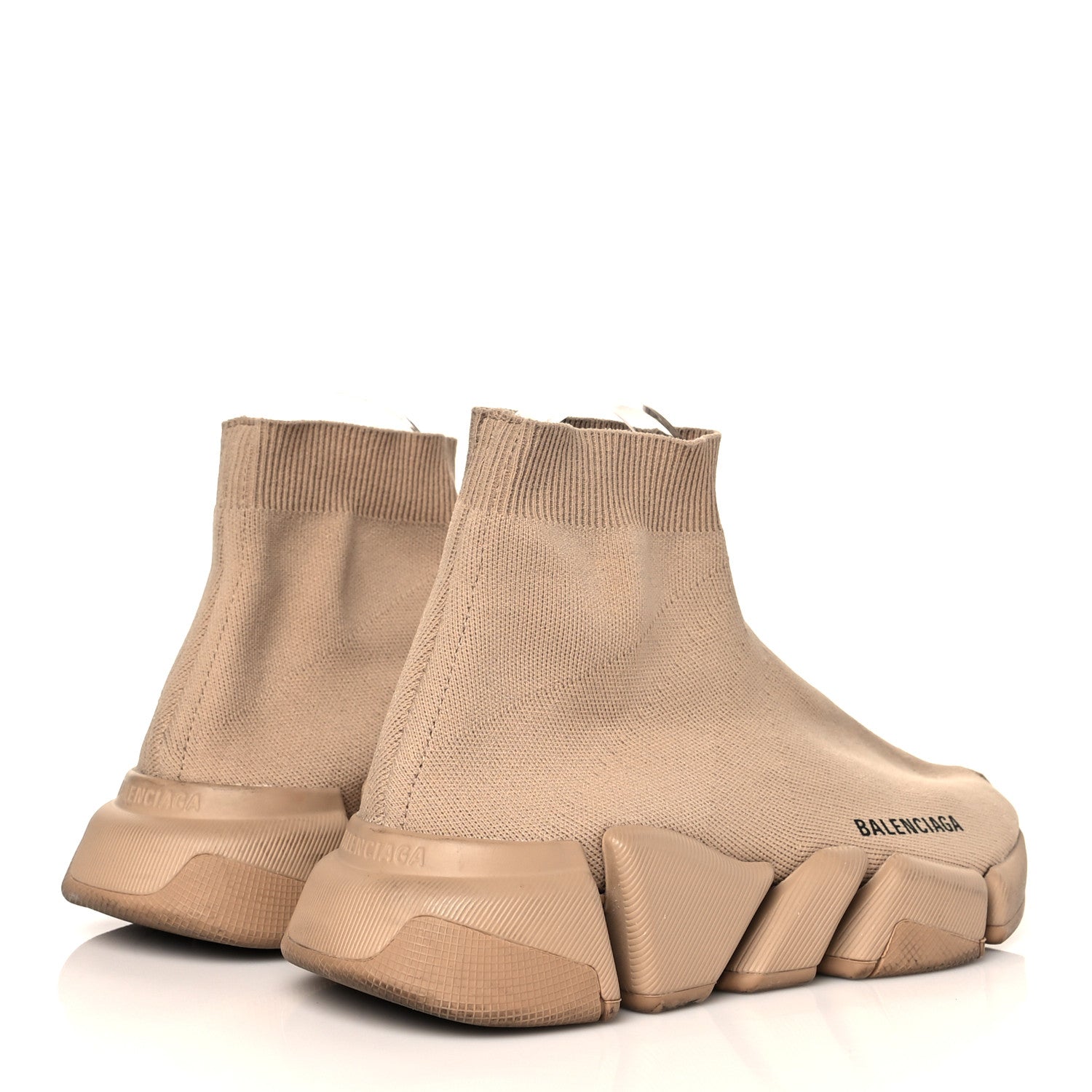 Balenciaga Technical 3D Recycled Knit Womens Speed 2.0 Sneakers 38 Monocolor Beige 4 of 10