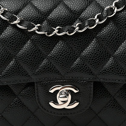Chanel Caviar Quilted Medium Double Flap Black 8 of 13