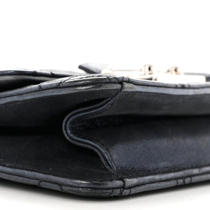 Christian Dior Metallic Calfskin Cannage Miss Dior Promenade Pouch Black 8 of 9
