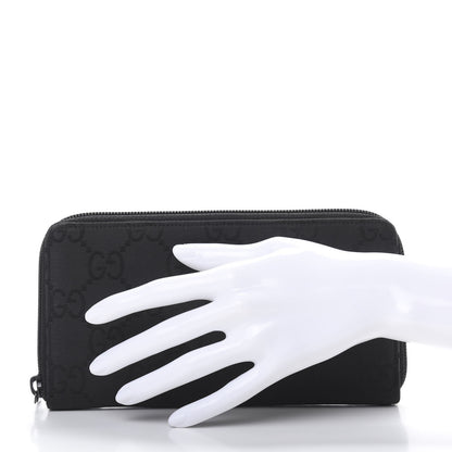 Gucci Monogram Zip Around Wallet Black 2 of 10