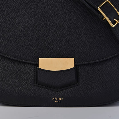 Celine Grained Calfskin Medium Trotteur Black 7 of 11