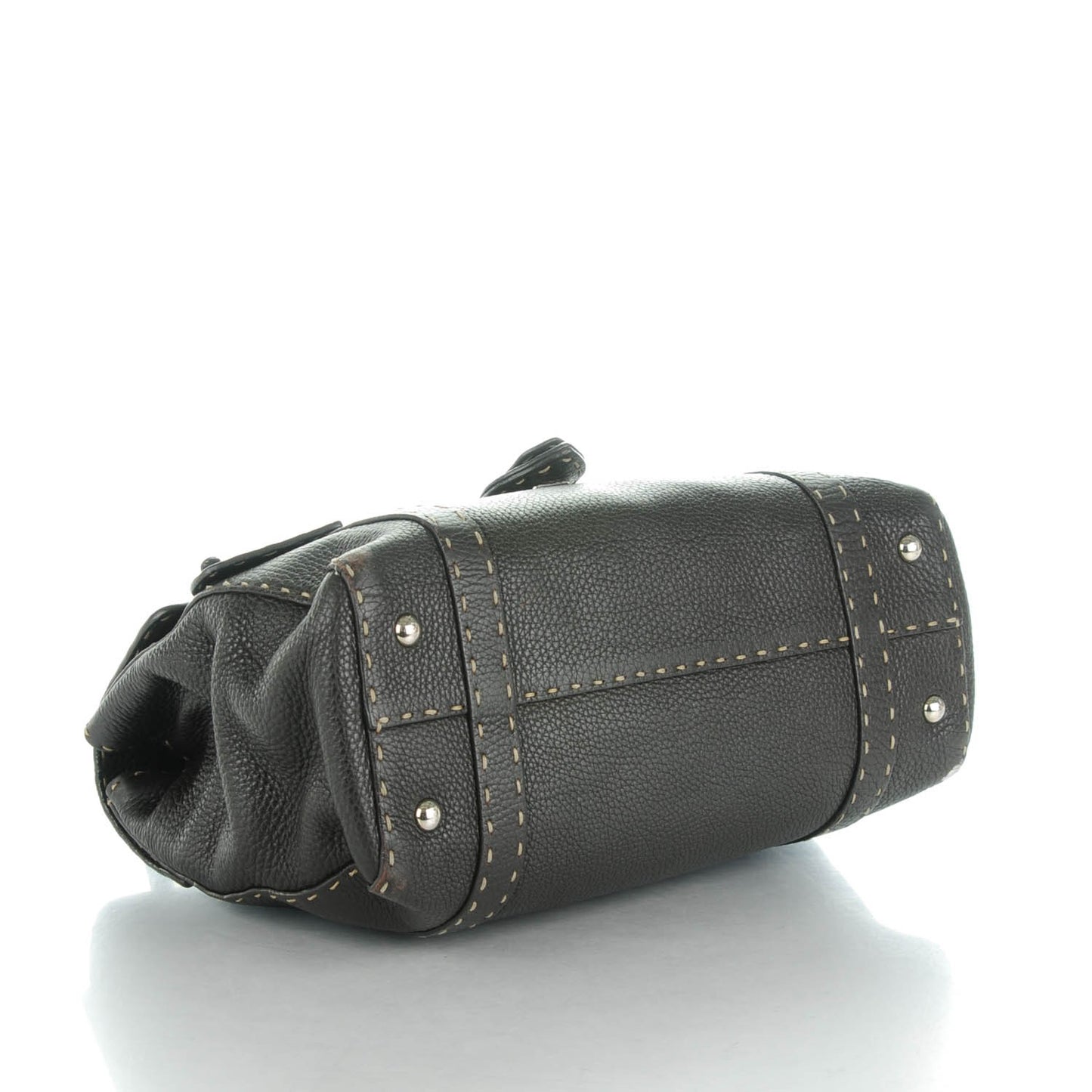 Calfskin Romano Selleria Medium Linda Satchel Brown