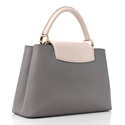 Louis Vuitton Taurillon Capucines MM Steeple Gray 3 of 13