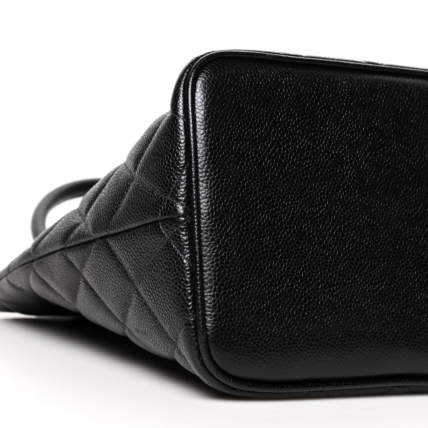 Caviar Quilted Medallion Tote Black