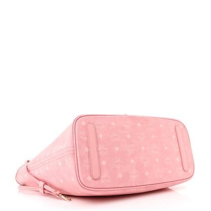 MCM Visetos Medium Liz Reversible Shopper Tote Blossom Pink 7 of 19