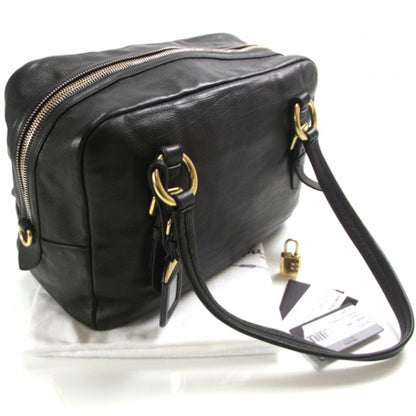 Prada Vitello Daino Shoulder Bag Black 3 of 11