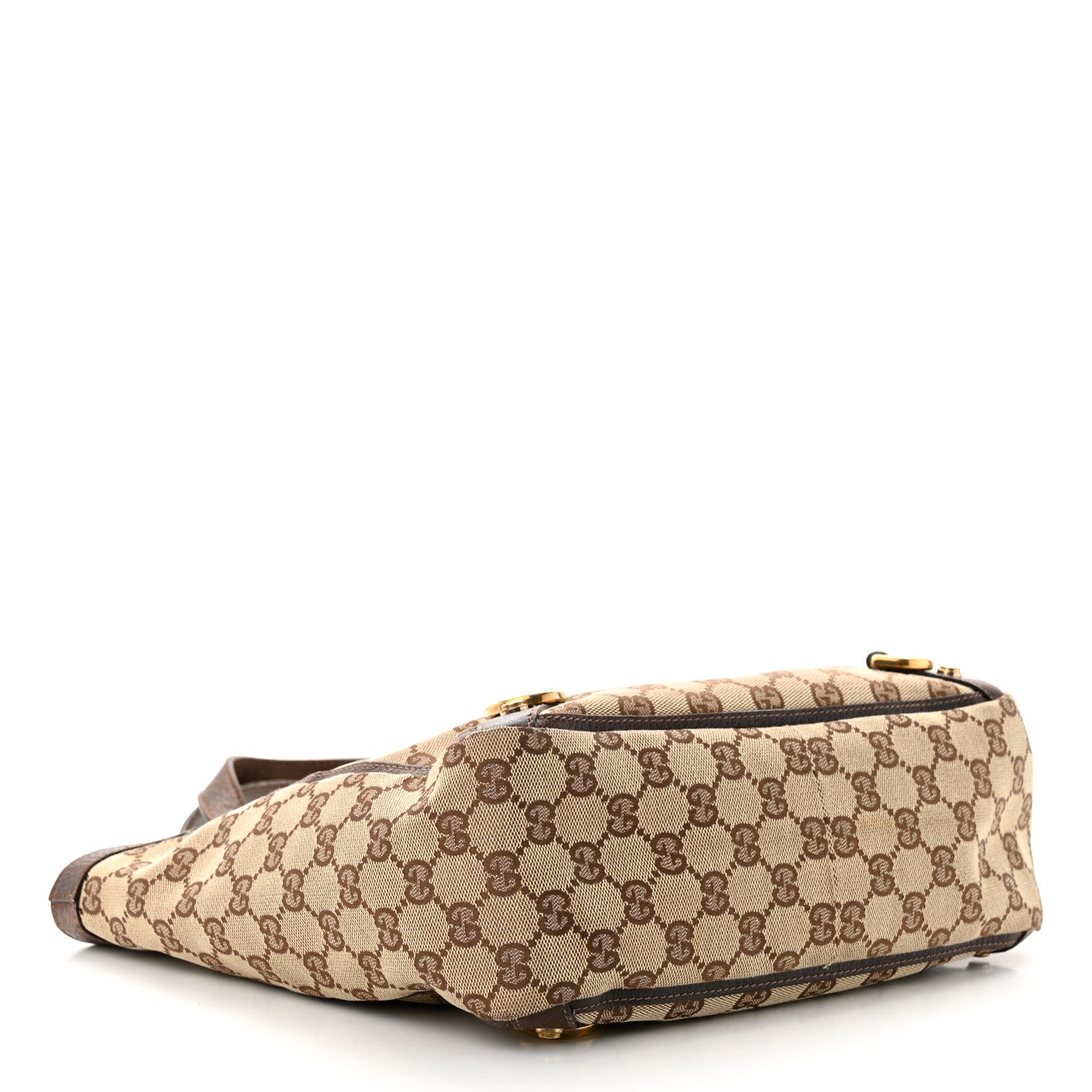 Gucci Monogram Small Gold D Ring Tote Brown 4 of 14