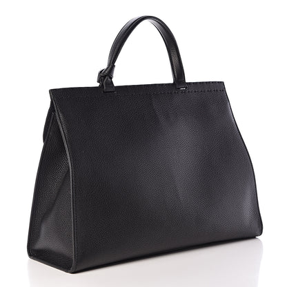 Gucci Calfskin Feline Medium GG Marmont Top Handle Bag Black 3 of 11