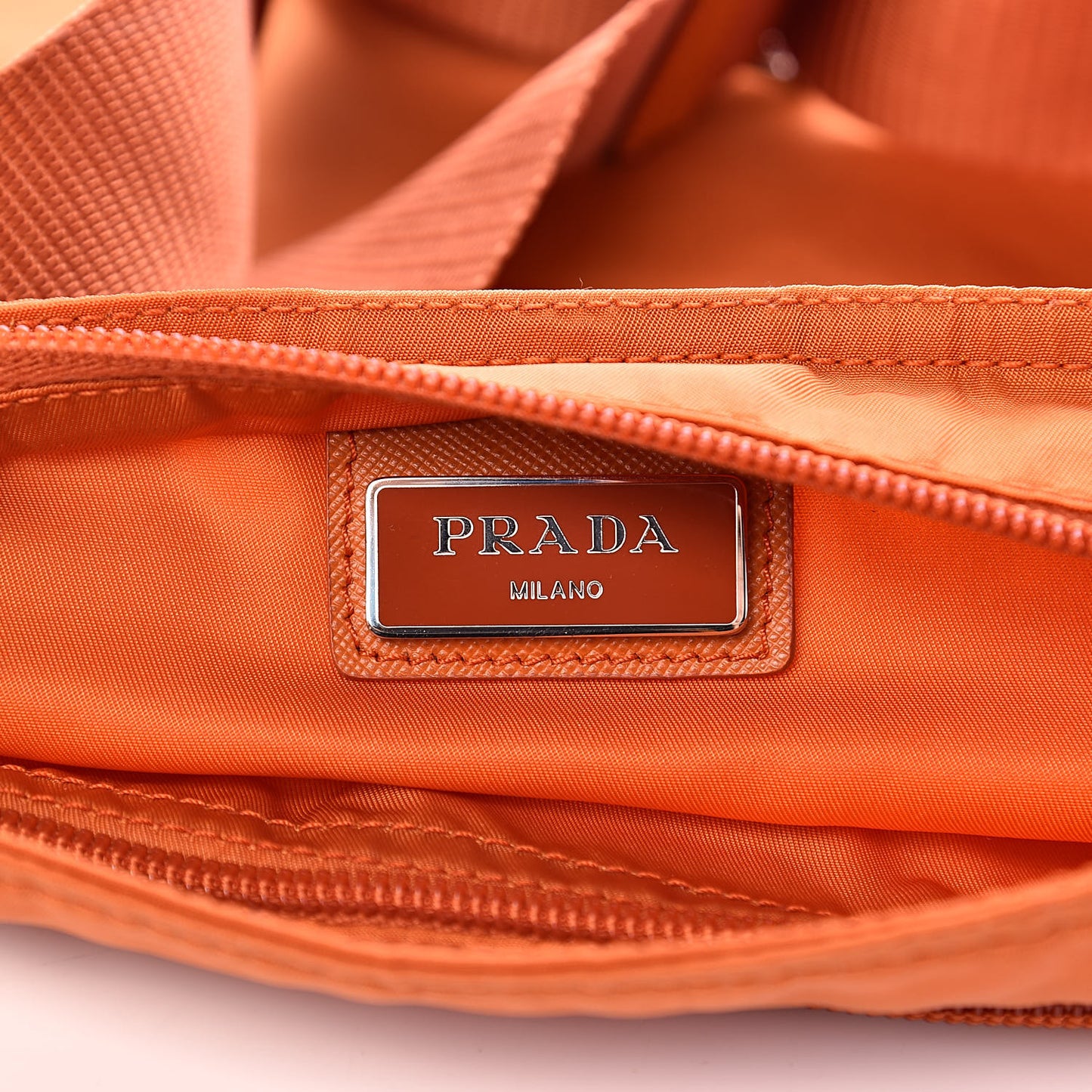 Nylon Vela Flat Messenger Bag Papaya