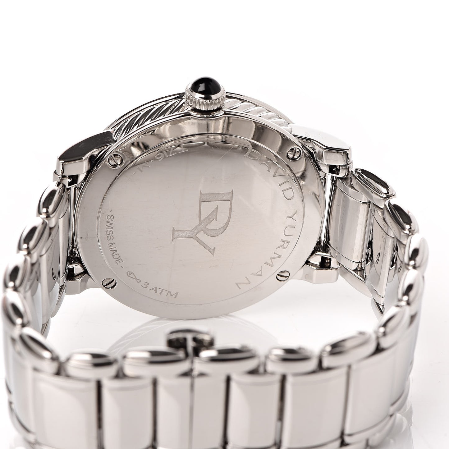Stainless Steel Diamond Black Mother of Pearl 38mm Classic Quartz Watch