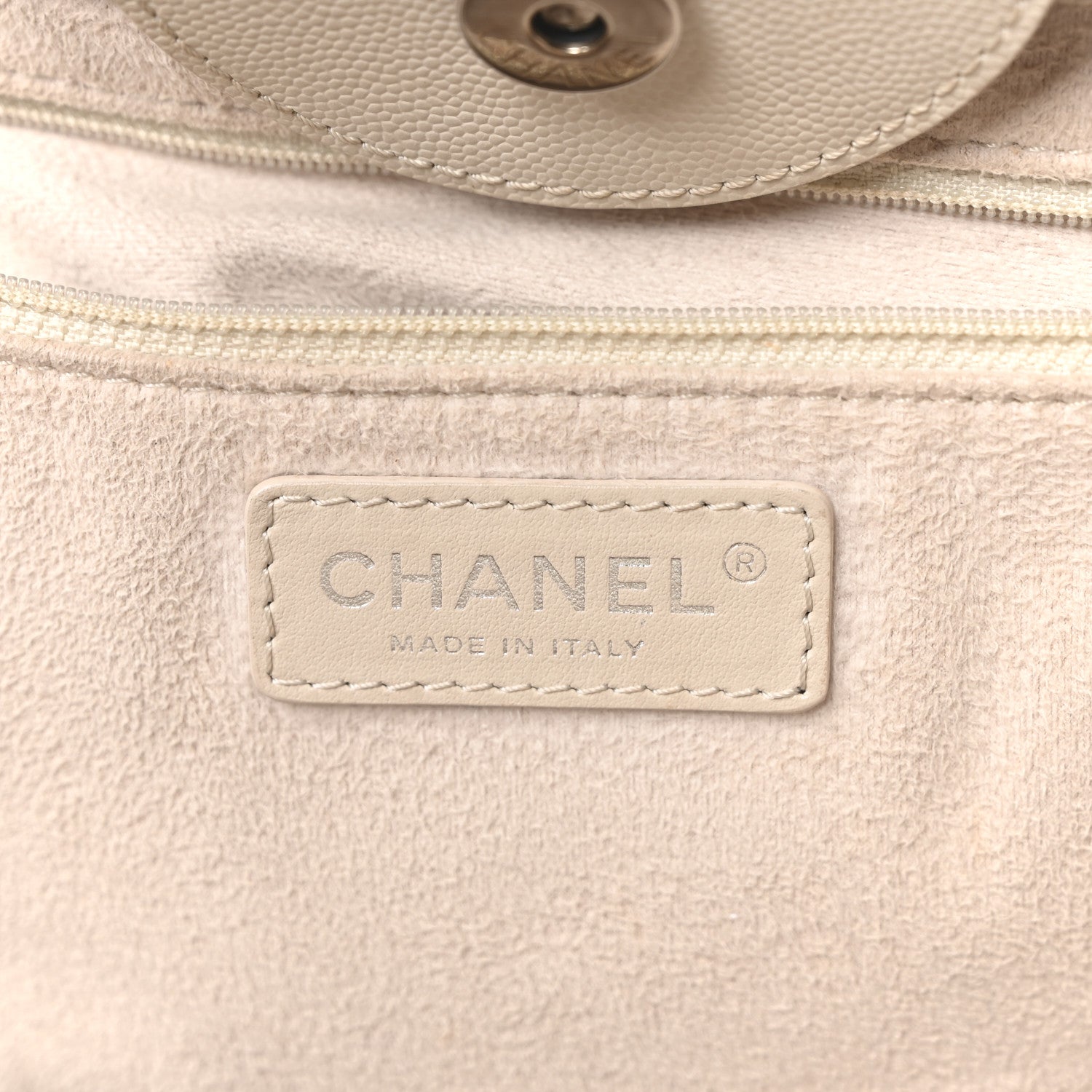 Chanel Caviar Medium Studded Deauville Tote Ivory 5 of 10