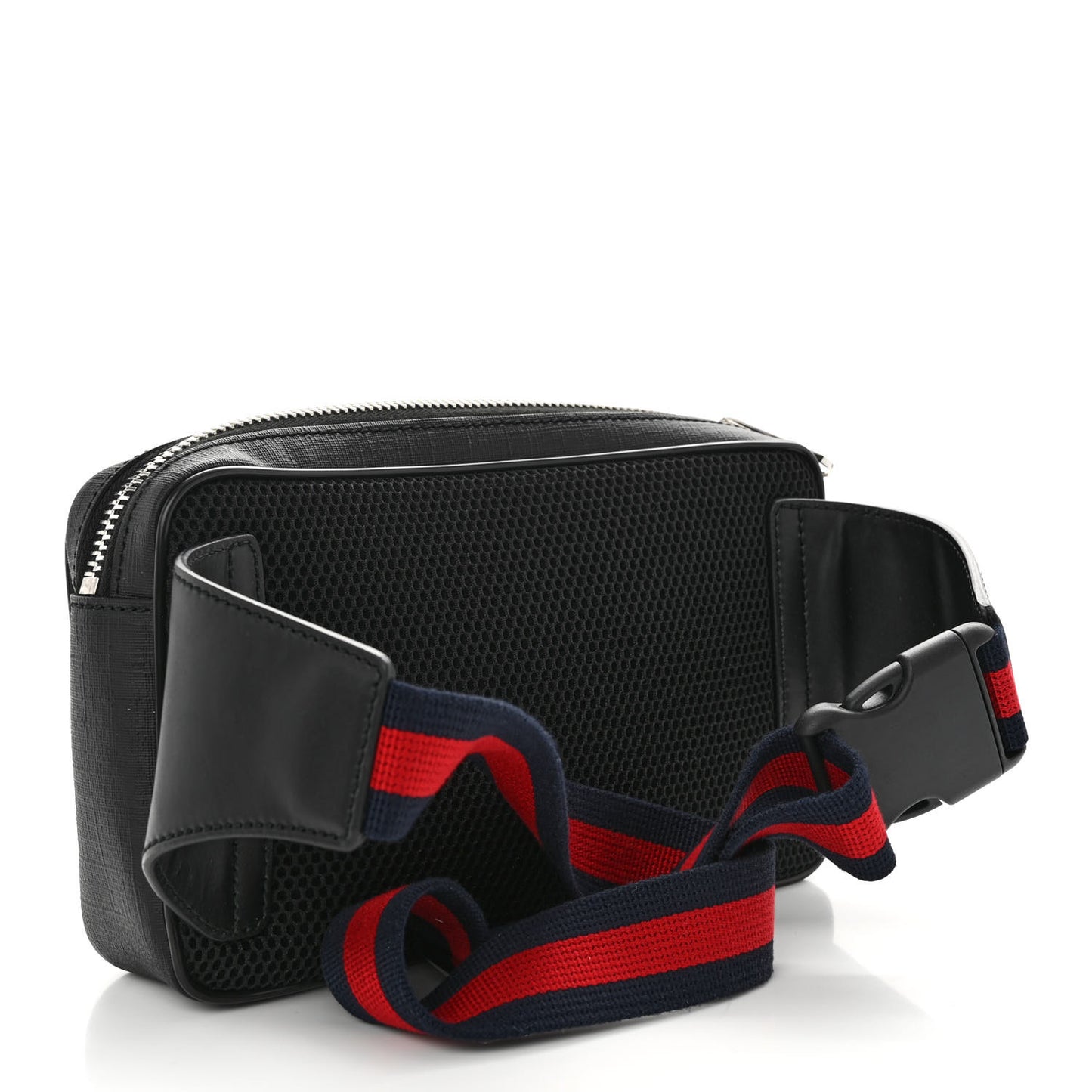 Soft GG Supreme Monogram Web Belt Bag Black Grey