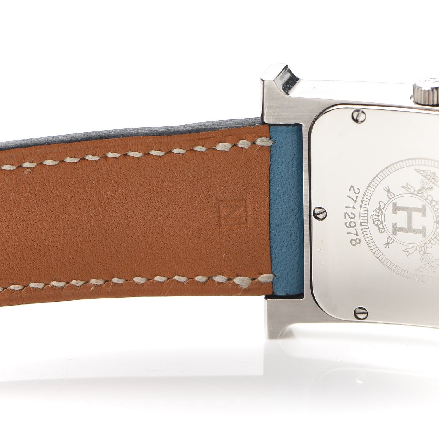 Hermes Stainless Steel Swift 26mm Heure H Hour Quartz Watch Blue Jean 6 of 6
