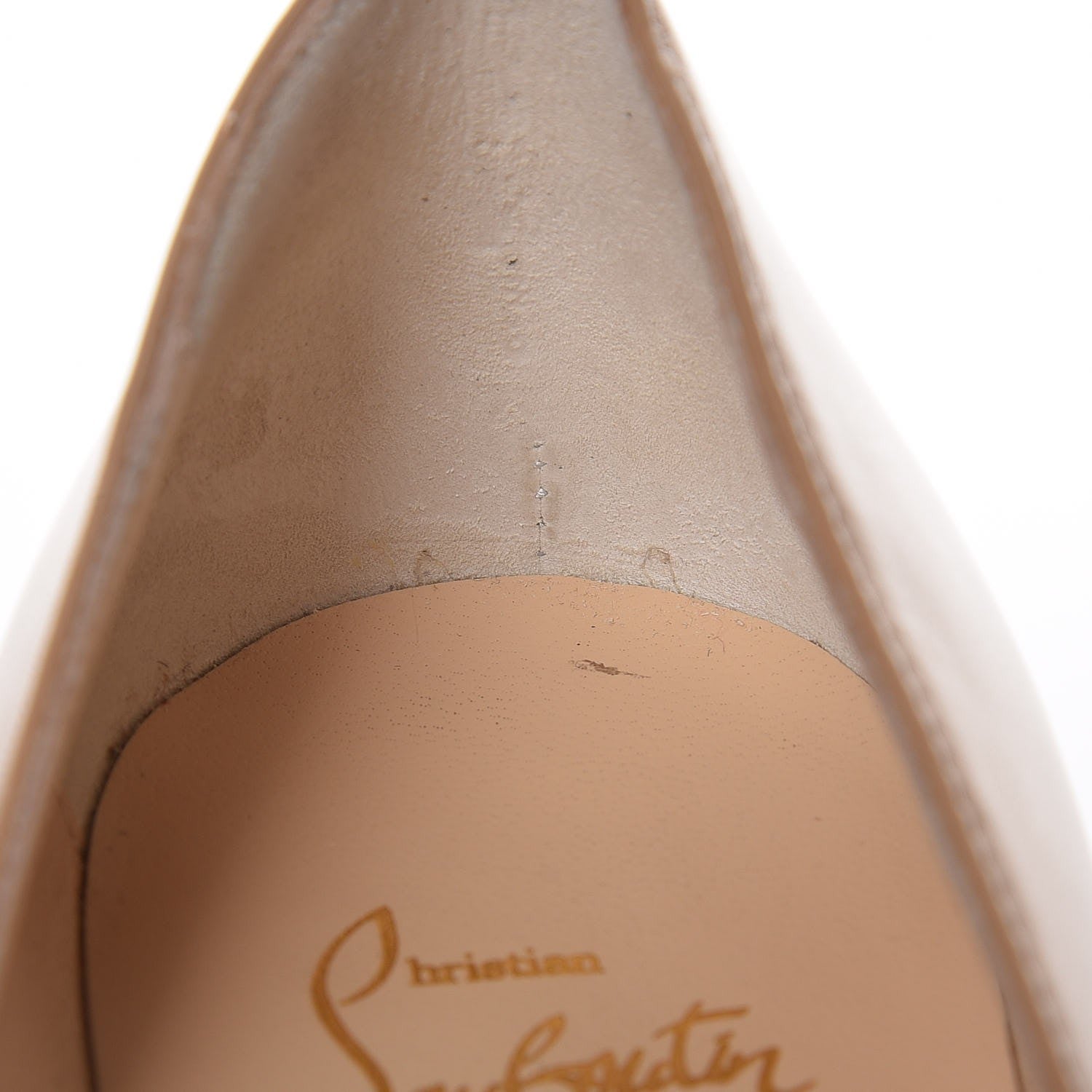 Christian Louboutin Kid Pigalle Follies 55 Pumps 37.5 Nude 10 of 14