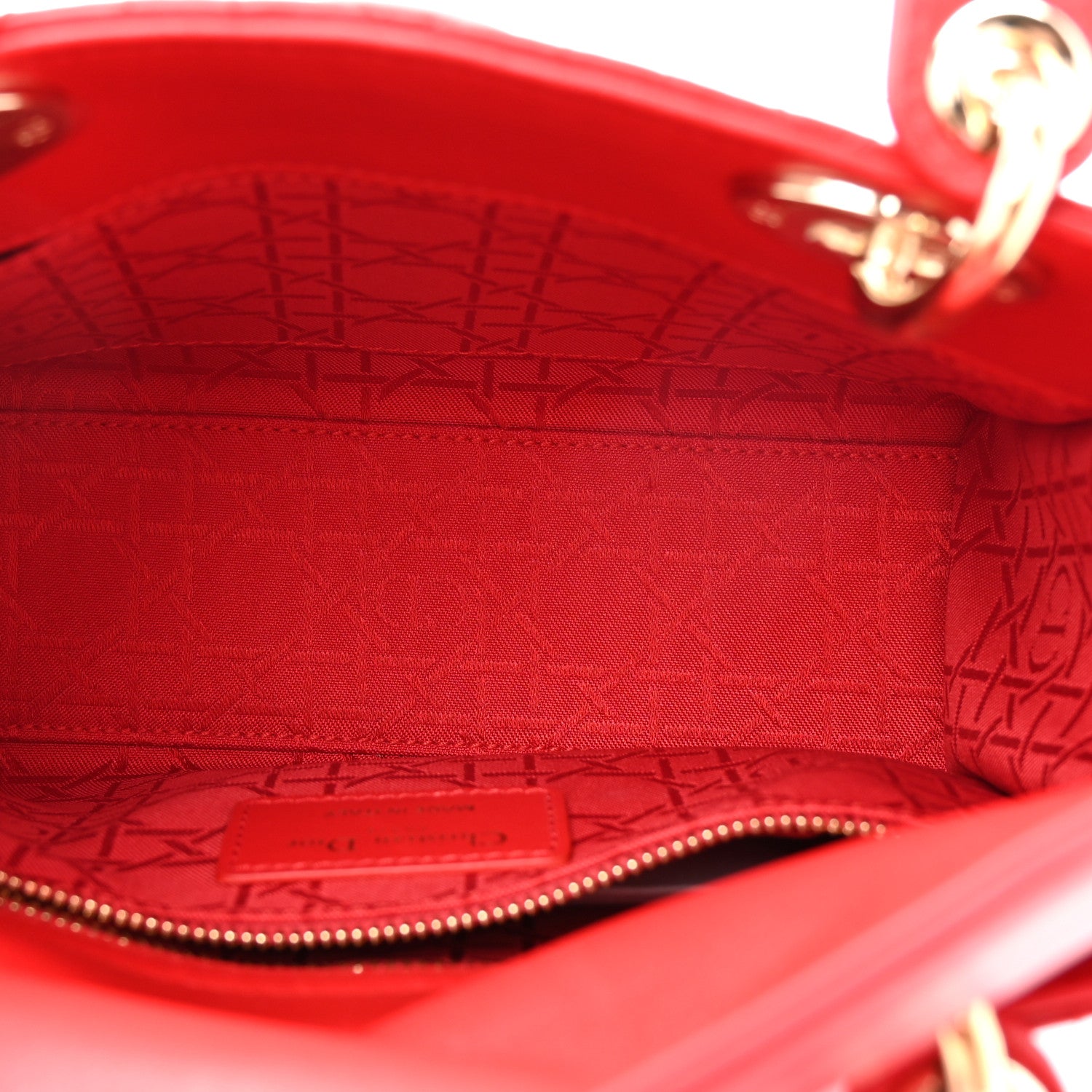 Christian Dior Lambskin Cannage Small My ABCDior Lady Dior Red 5 of 14