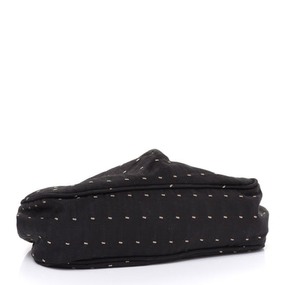 Prada Jacquard Kisslock Shoulder Bag Black 4 of 8