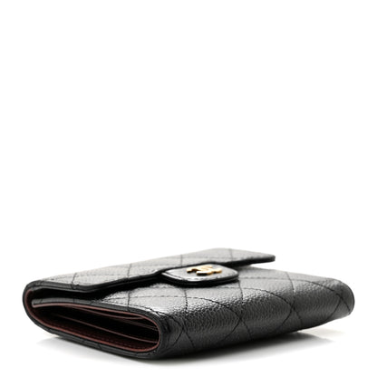 Chanel Caviar Quilted Compact Flap Wallet  Black 4 of 9