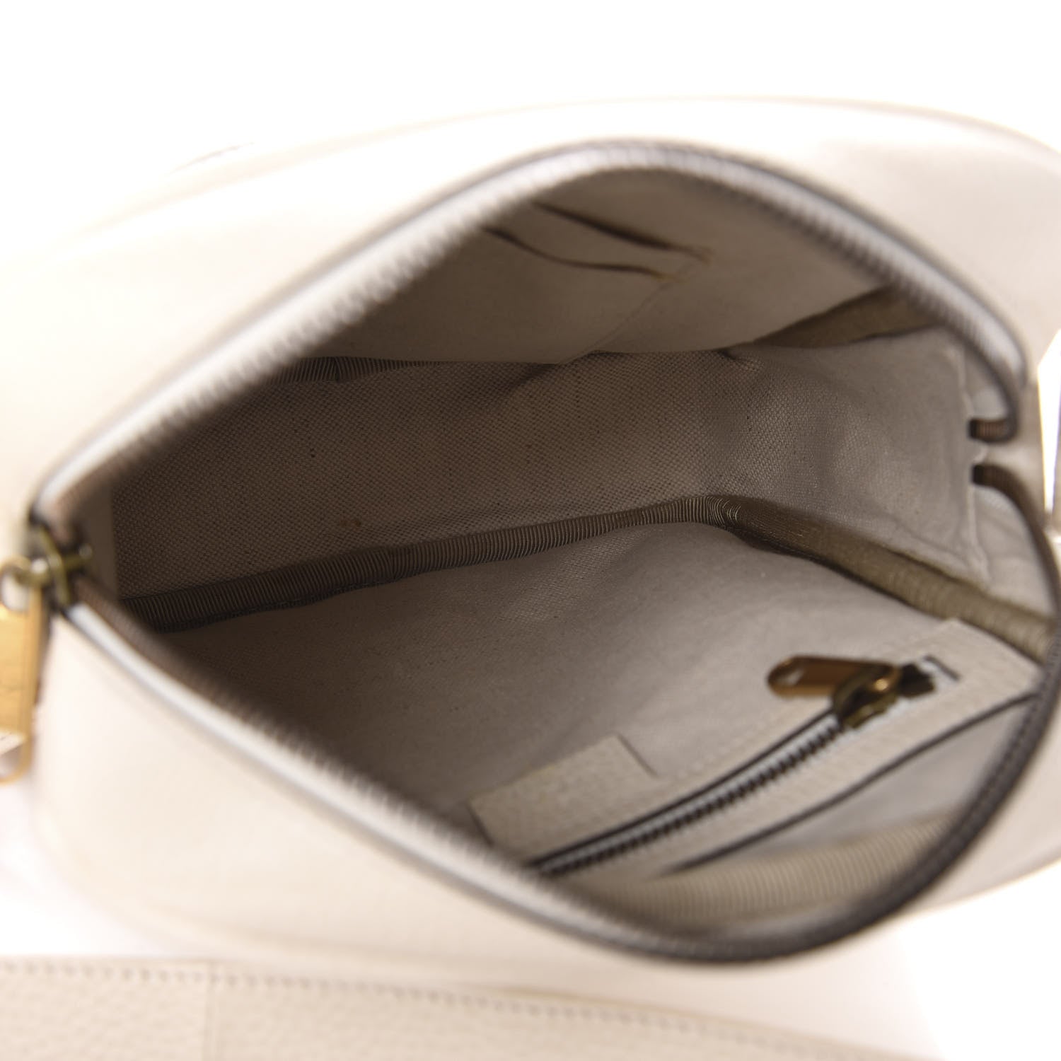 Gucci Grained Calfskin Logo Messenger Bag White 5 of 12