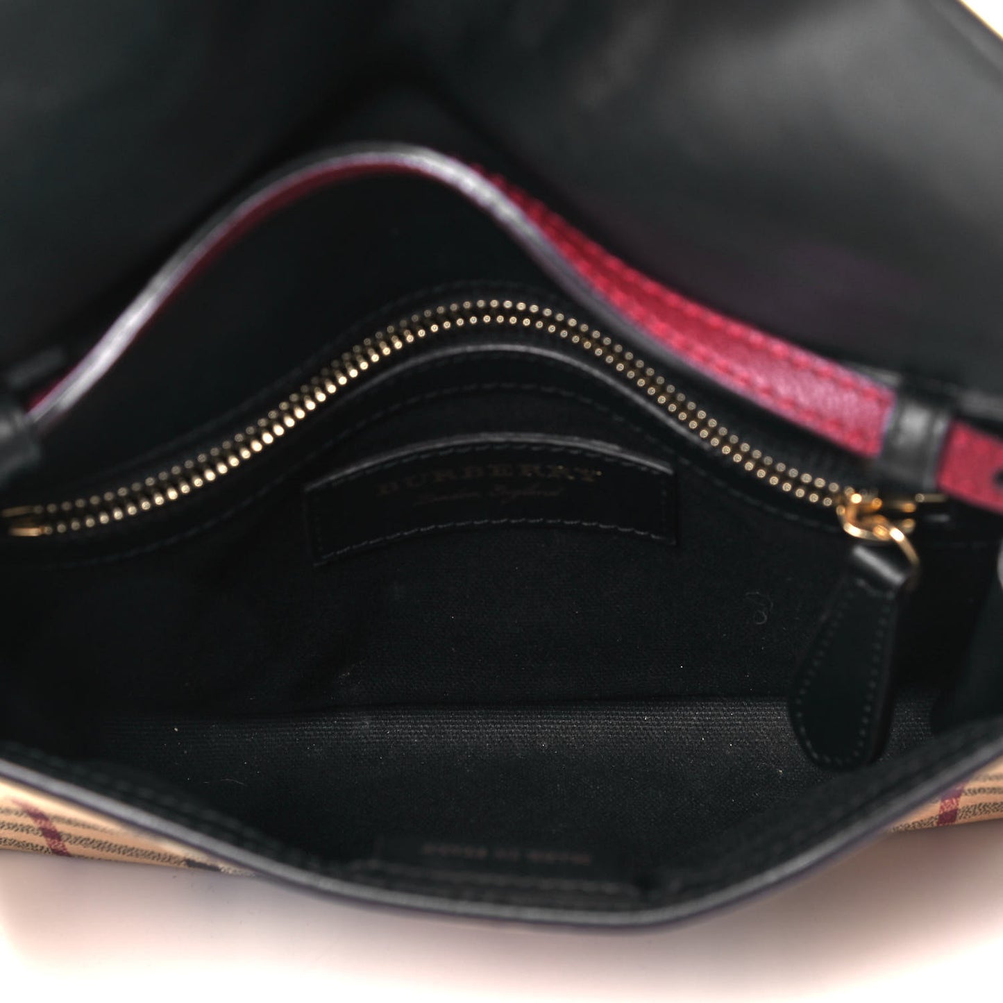 Derby Calfskin Haymarket Check Small Loxley Crossbody Bright Toffee Multicolor