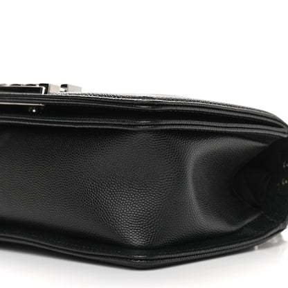 Chanel Caviar Chevron Quilted Small Boy Flap Black 9 of 9