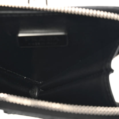 Prada Spazzolato Triangle Coin Pouch Bag Charm Black 5 of 7