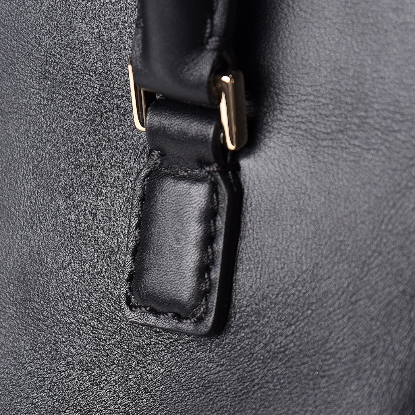 Vitello Rockstud Double Handle Tote Black