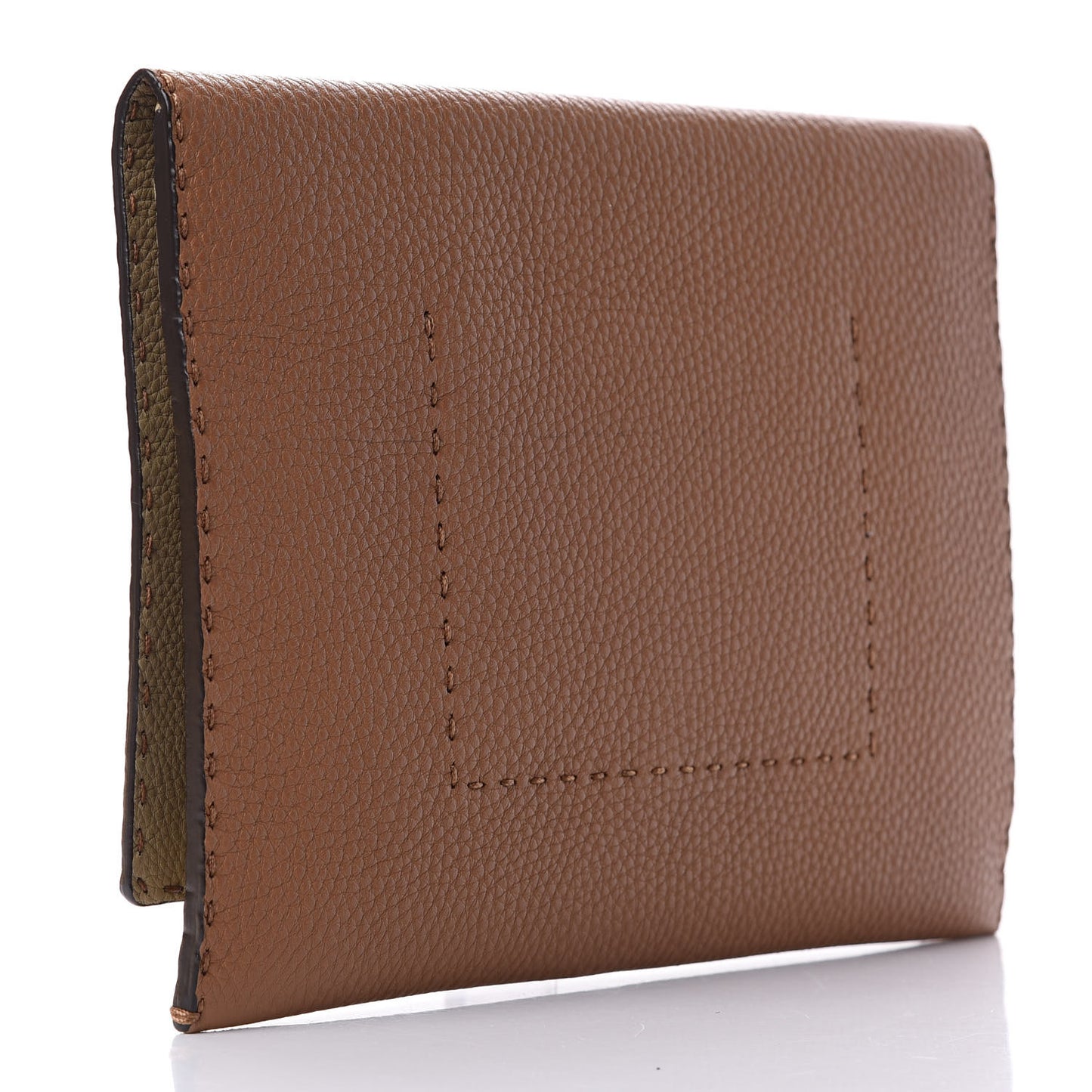 Cuoio Romano Selleria Bi-Color Clutch Mou Deserto