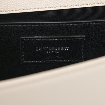 Saint Laurent Grain De Poudre Medium Classic Monogram Kate Satchel Icy White 6 of 11