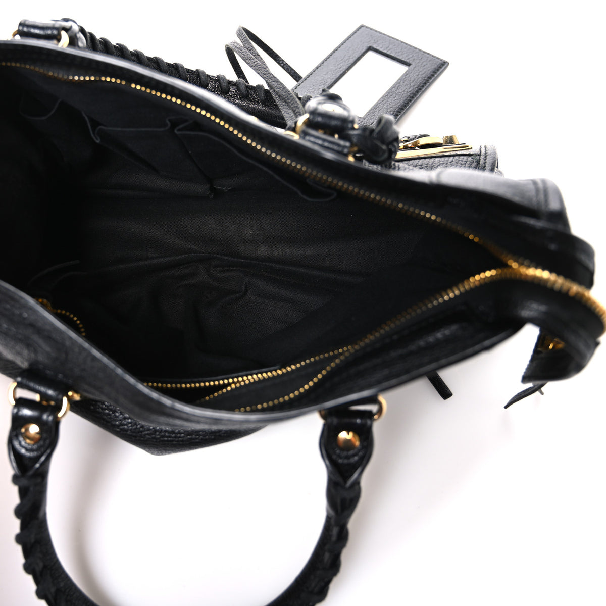 Chevre Gold Metallic Edge Hardware S City Black