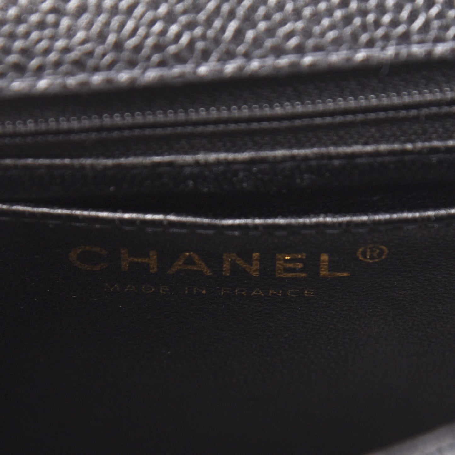 Caviar Quilted Mini Square Flap Black