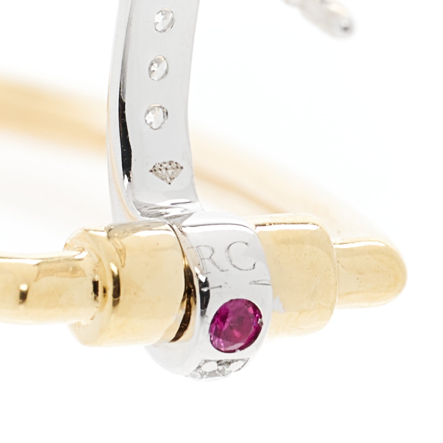 Roberto Coin 18K Yellow White Gold Diamond Classica Parisenne Drop Earrings 4 of 5