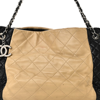 Chanel Lambskin Quilted Large CC Shopping Tote Black Rose Clair 12 of 27