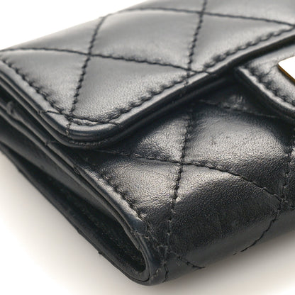 Chanel Aged Calfskin Quilted Reissue Flap Card Holder Black 8 of 11