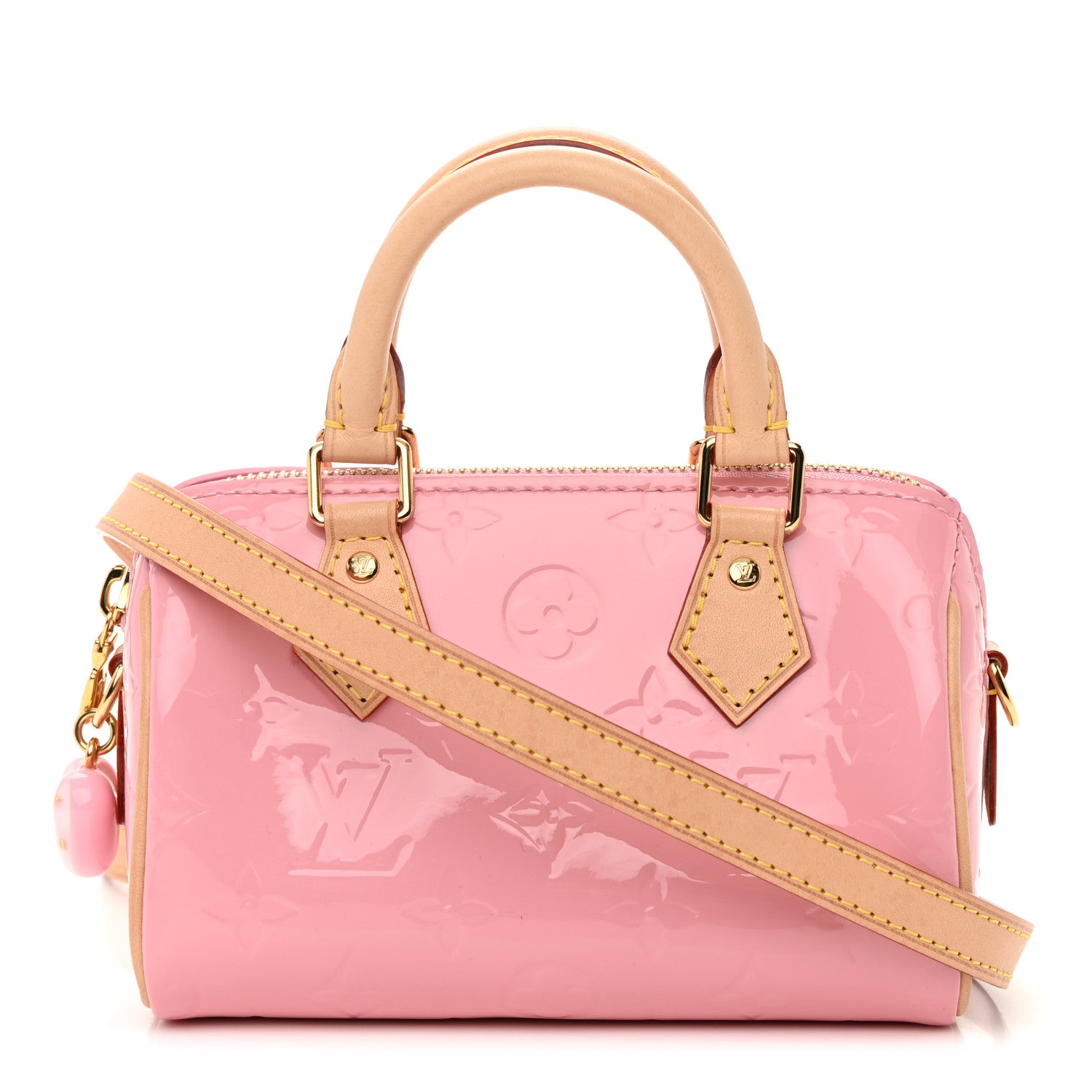 Louis Vuitton Vernis Monogram Nano Speedy Mochi Pink 1 of 11